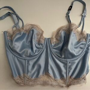NWT Victoria's Secret Blue Lace Trim Bralette